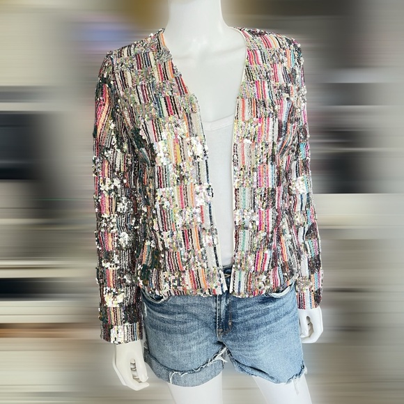 GOOD PEOPLE DESIGN Gorgeous sequin blazer XS S M L - Picture 6 of 8